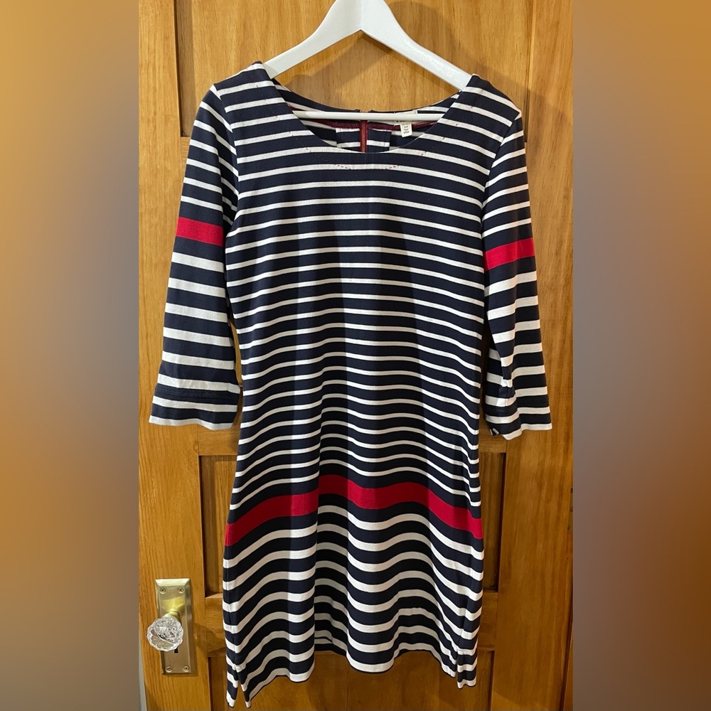 Hayley Striped Boatneck Shift Dress
